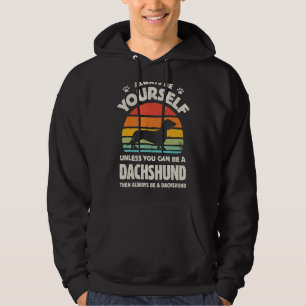 Dackel ist immer Ihr selbst Retro-Vintager 70er wi Hoodie