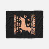 Dackel ist mein wahrer Freund Fleecedecke (Vorderseite (Horizontal))