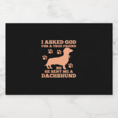 Dackel ist mein wahrer Freund Schaumweinetikett (Einzelnes Label)