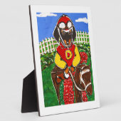 DACKEL JOCKEY FOTOPLATTE (Seite)