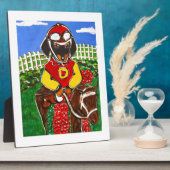 DACKEL JOCKEY FOTOPLATTE (Seite)