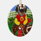 DACKEL JOCKEY KERAMIK ORNAMENT (Rechts)