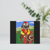 DACKEL JOCKEY POSTKARTE (Stehend Vorderseite)