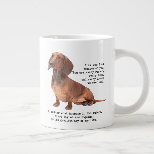 Dackel Jumbo Tasse (Rechts)