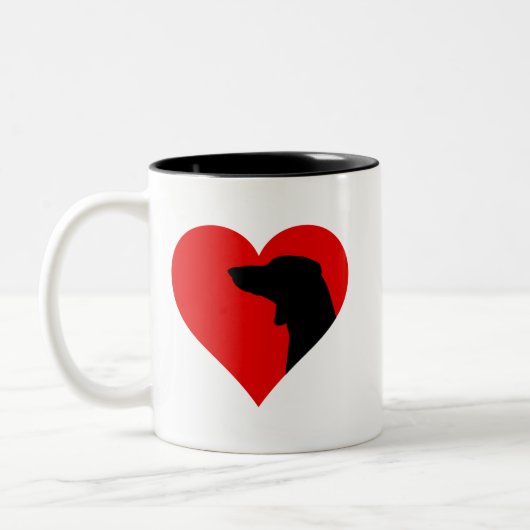 Dackel Kaffee Tasse (Links)