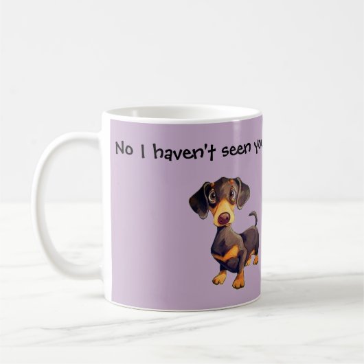 Dackel Kaffee Tasse Funny Dackel Dog Geschenk (Links)