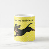 Dackel Kaffee Tasse Polka Dot Dackel Dog Cup (Mittel)