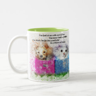Dackel Kaffee Zwei-Tonen-Tasse Zweifarbige Tasse