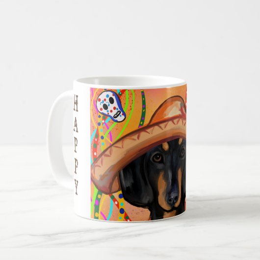 DACKEL KAFFEETASSE (Vorderseite Links)
