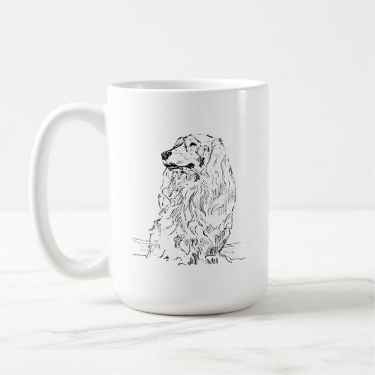 Dackel Kaffeetasse – Langhaariger Sausage Dog (Links)