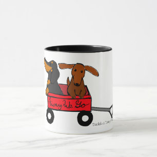 Dackel-Kaffeetasse-Tassen-Rot-Lastwagen Tasse