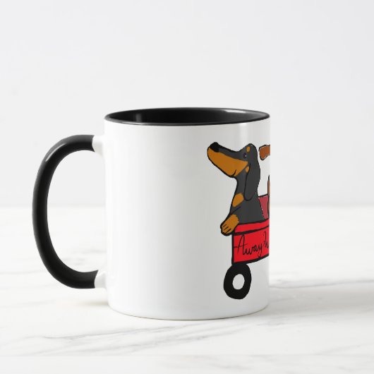 Dackel-Kaffeetasse-Tassen-Rot-Lastwagen Tasse (Links)