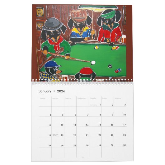 Dackel Kalender (Jan 2026)