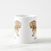 Dackel-Karikatur "Wheaten Wire" und Name Kaffeetasse (Mittel)