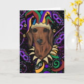 Dackel Karte (Gelbe Blume)