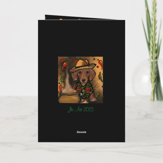 Dackel Karte (Rückseite)