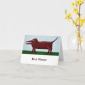 Dackel-Karte Karte (Gelbe Blume)