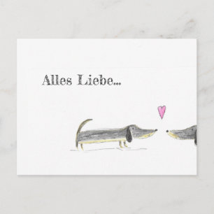 Dackel, Karte mit Dackel, Karte mit Hund, Dackel