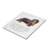 Dackel Keepake - Männlich Fliese (Seite)