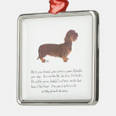 Dackel Keepake - Männlich Ornament Aus Metall (Links)