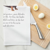 Dackel Keepake — Weiblich Geschirrtuch (Viertel Falte)