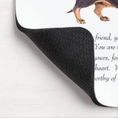 Dackel Keepake — Weiblich Mousepad (Ecke)