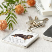 Dackel Keepake — Weiblich Schlüsselanhänger (Seite)