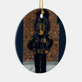 Dackel Keramik Ornament (Rechts)