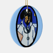 DACKEL KERAMIK ORNAMENT (Rechts)