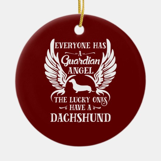 Dackel Keramik Ornament (Vorne)