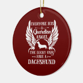 Dackel Keramik Ornament (Links)