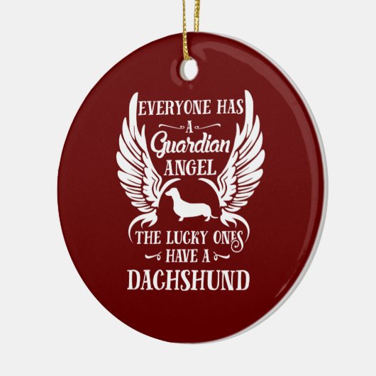 Dackel Keramik Ornament (Links)