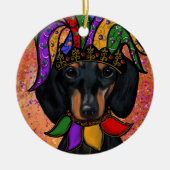 DACKEL KERAMIK ORNAMENT (Vorne)