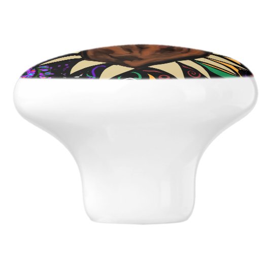 Dackel Keramikknauf (Seitenansicht)