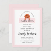 Dackel Kinderdusche Einladung Postkarte (Vorne/Hinten)