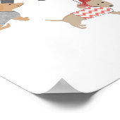 Dackel Kinderzimmer Mauer Kunst Poster (Ecke)