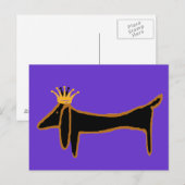 Dackel King Postkarte (Vorne/Hinten)
