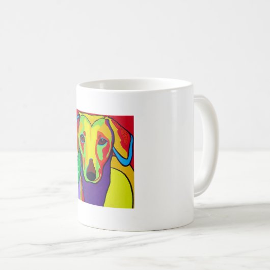 Dackel-Kissen Kaffeetasse (VorderseiteRechts)