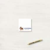 Dackel Kleiner Hund mit Blauer Brille Post-it Klebezettel (Auf Schreibtisch)