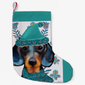 DACKEL KLEINER WEIHNACHTSSTRUMPF (Vorderseite)