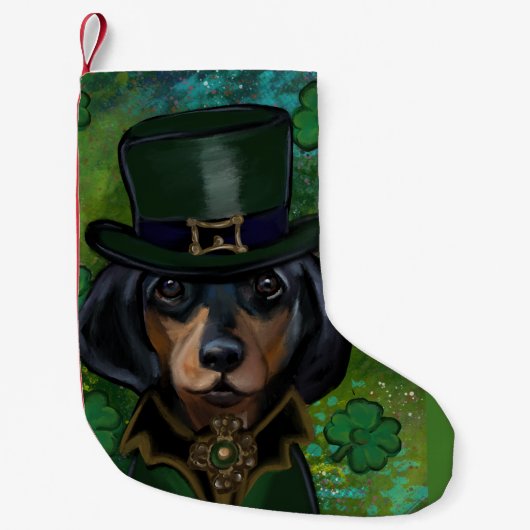 Dackel Kleiner Weihnachtsstrumpf (Vorderseite)