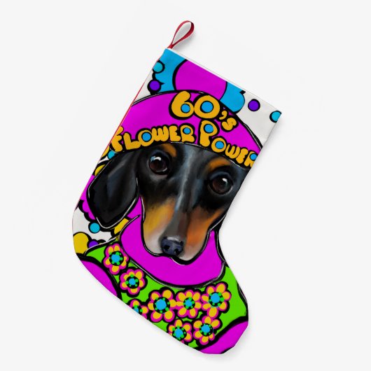 DACKEL KLEINER WEIHNACHTSSTRUMPF (Vorderansicht (hängend))