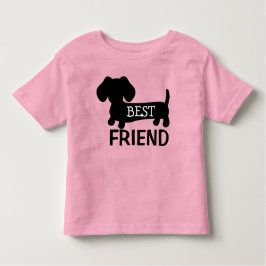 Dackel Kleinkinder-Shirt Bester Freund Rosa Kleinkind T-shirt