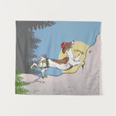 Dackel Klettern Wandteppich (Vorderseite (Horizontal))