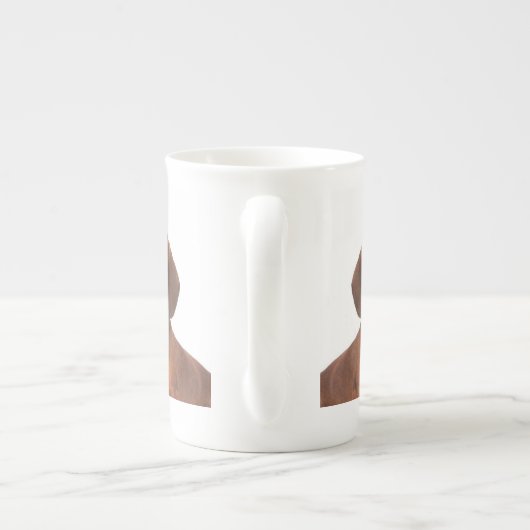 Dackel-Knochen-China-Tasse Porzellantasse (Rückseite)