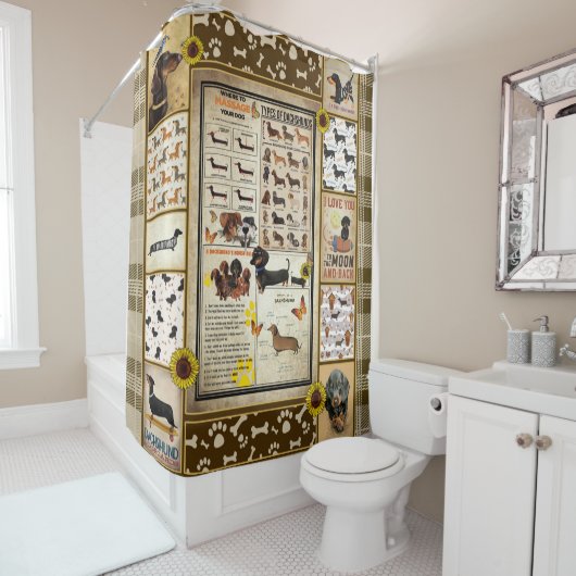 Dackel Knowledge Blanket Geschenk Duschvorhang (Beispiel)