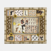Dackel Knowledge Blanket Geschenk Fleecedecke (Vorderseite (Horizontal))