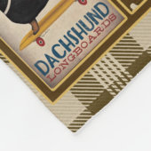 Dackel Knowledge Blanket Geschenk Fleecedecke (Ecke)