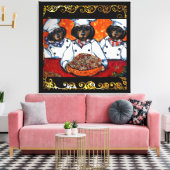 DACKEL KOCH ART LEINWANDDRUCK (Insitu (Wohnzimmer))