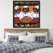 DACKEL KOCH ART LEINWANDDRUCK (Insitu (Schlafzimmer))